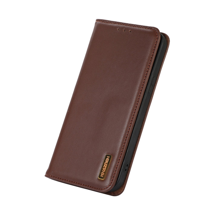 KHAZNEH Estuche para teléfono de cuero de vaca con capa superior de napa, For iPhone 14, For iPhone 14 Plus, For iPhone 14 Pro Max, For iPhone 14 Pro