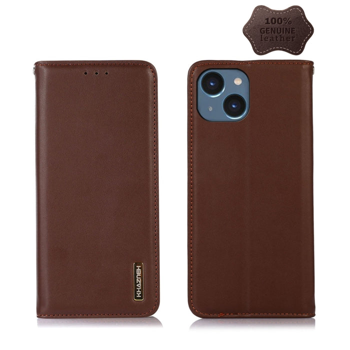 KHAZNEH Estuche para teléfono de cuero de vaca con capa superior de napa, For iPhone 14, For iPhone 14 Plus, For iPhone 14 Pro Max, For iPhone 14 Pro