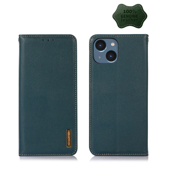 KHAZNEH Estuche para teléfono de cuero de vaca con capa superior de napa, For iPhone 14, For iPhone 14 Plus, For iPhone 14 Pro Max, For iPhone 14 Pro