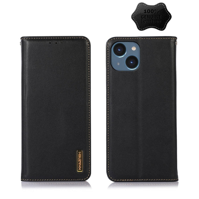 KHAZNEH Estuche para teléfono de cuero de vaca con capa superior de napa, For iPhone 14, For iPhone 14 Plus, For iPhone 14 Pro Max, For iPhone 14 Pro