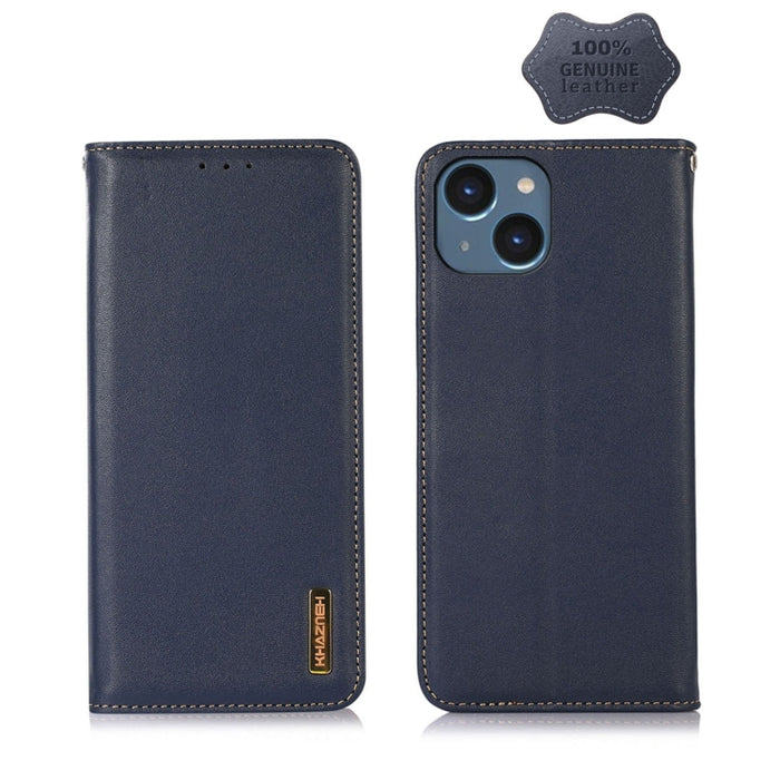 KHAZNEH Estuche para teléfono de cuero de vaca con capa superior de napa, For iPhone 14, For iPhone 14 Plus, For iPhone 14 Pro Max, For iPhone 14 Pro