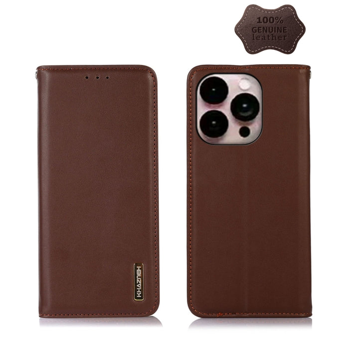 KHAZNEH Estuche para teléfono de cuero de vaca con capa superior de napa, For iPhone 14, For iPhone 14 Plus, For iPhone 14 Pro Max, For iPhone 14 Pro