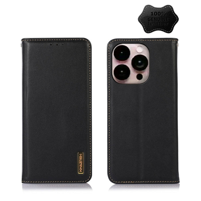 KHAZNEH Estuche para teléfono de cuero de vaca con capa superior de napa, For iPhone 14, For iPhone 14 Plus, For iPhone 14 Pro Max, For iPhone 14 Pro