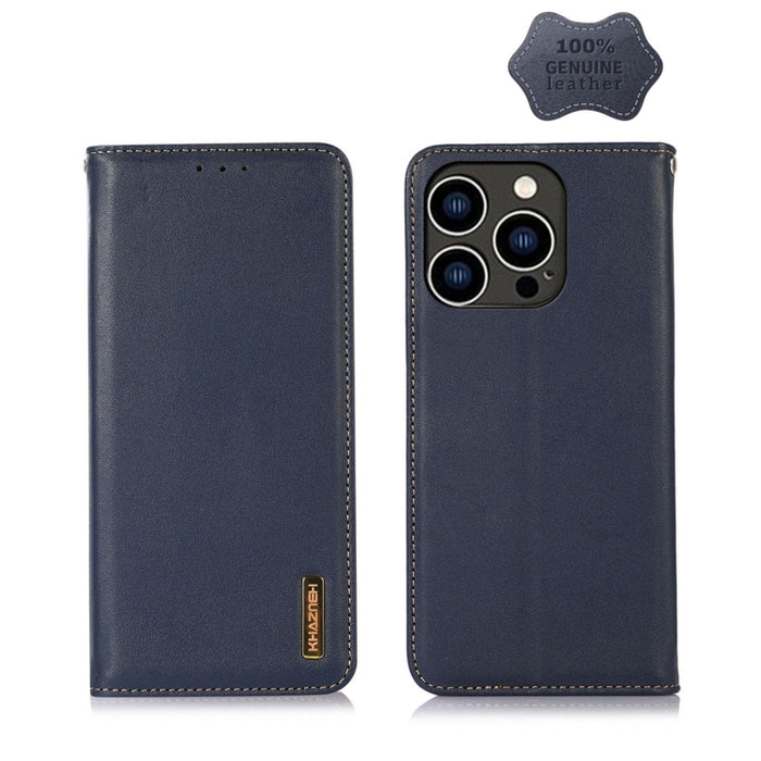 KHAZNEH Estuche para teléfono de cuero de vaca con capa superior de napa, For iPhone 14, For iPhone 14 Plus, For iPhone 14 Pro Max, For iPhone 14 Pro