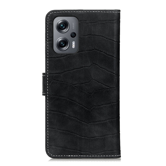 Estuche para teléfono de cuero con textura de cocodrilo, For Xiaomi Redmi Note 11T Pro 5G / Note 11T Pro+ 5G China / Poco X4 GT 5G