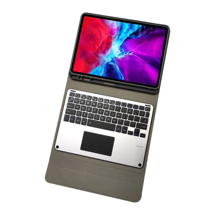 Funda de cuero con tapa Horizontal para teclado Bluetooth táctil de aleación de aluminio RK11L para iPad Pro 11 2020/2018 con soporte y ranura para bolígrafo