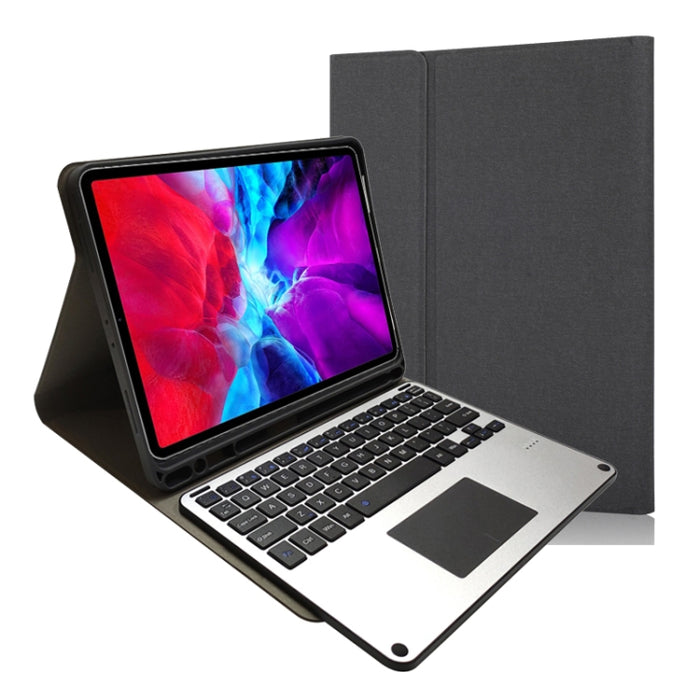 Funda de cuero con tapa Horizontal para teclado Bluetooth táctil de aleación de aluminio RK11L para iPad Pro 11 2020/2018 con soporte y ranura para bolígrafo