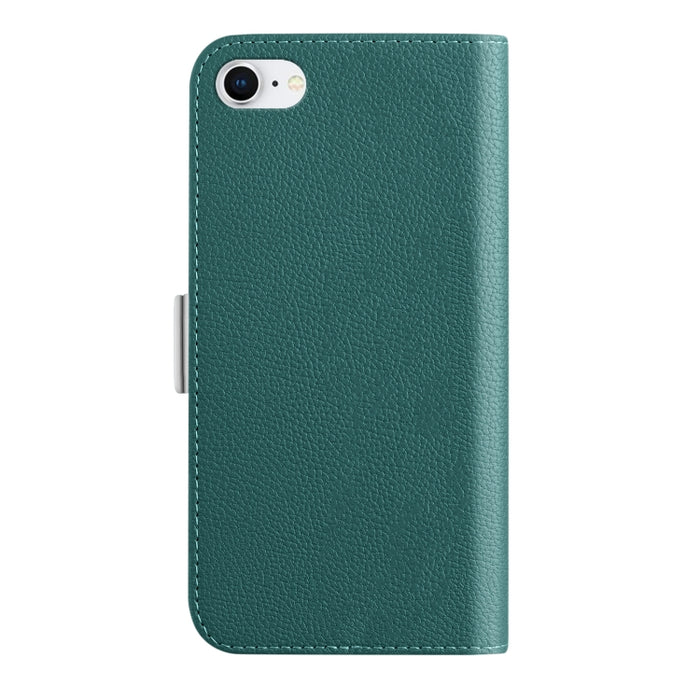 Estuche para teléfono de cuero con textura de lichi color caramelo
