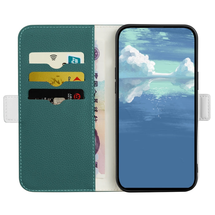 Estuche para teléfono de cuero con textura de lichi color caramelo