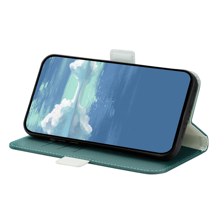 Estuche para teléfono de cuero con textura de lichi color caramelo