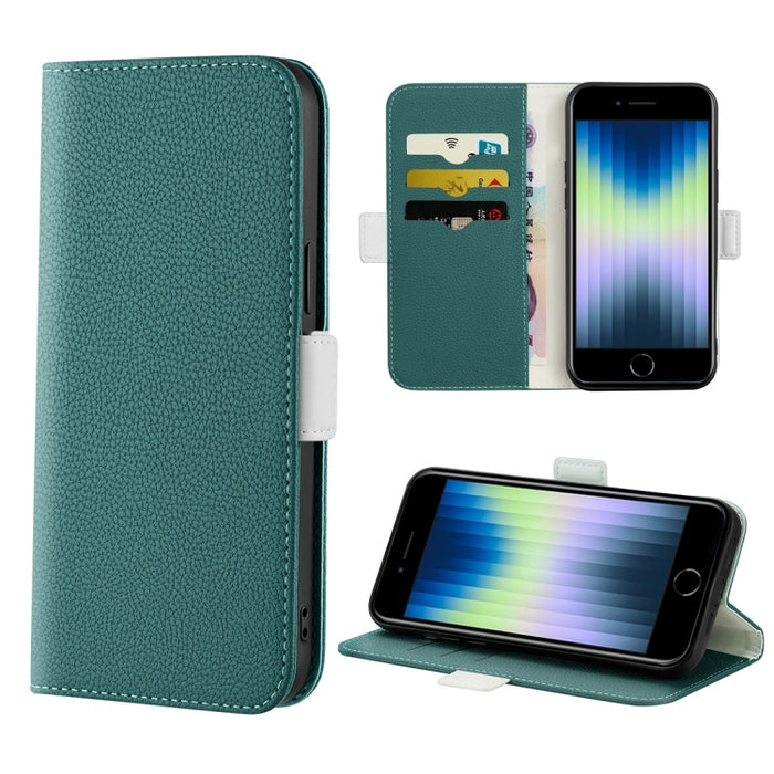 Estuche para teléfono de cuero con textura de lichi color caramelo