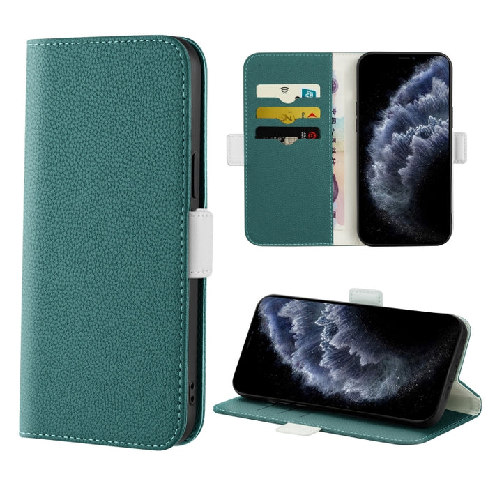 Estuche para teléfono de cuero con textura de lichi color caramelo