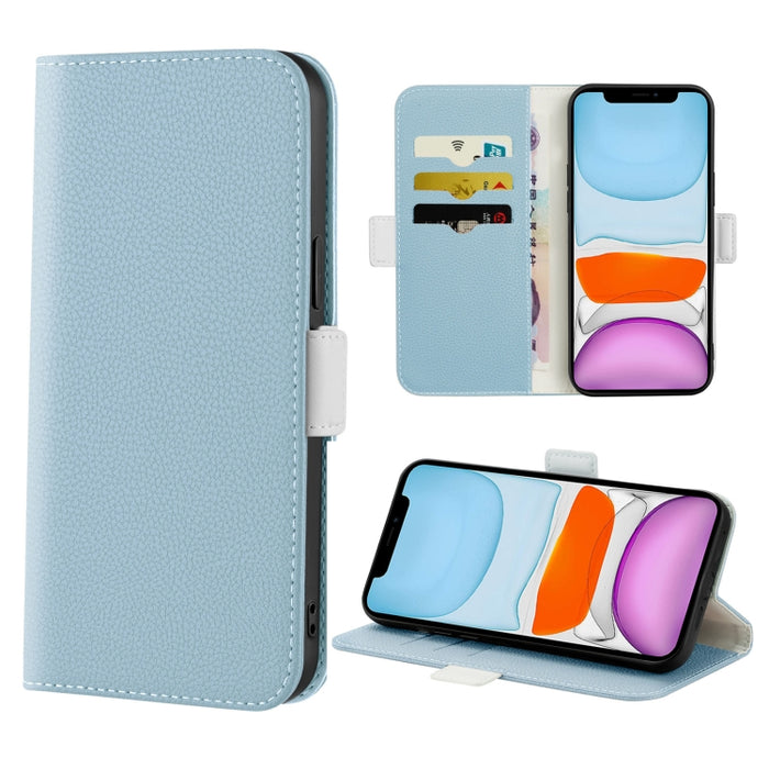 Estuche para teléfono de cuero con textura de lichi color caramelo