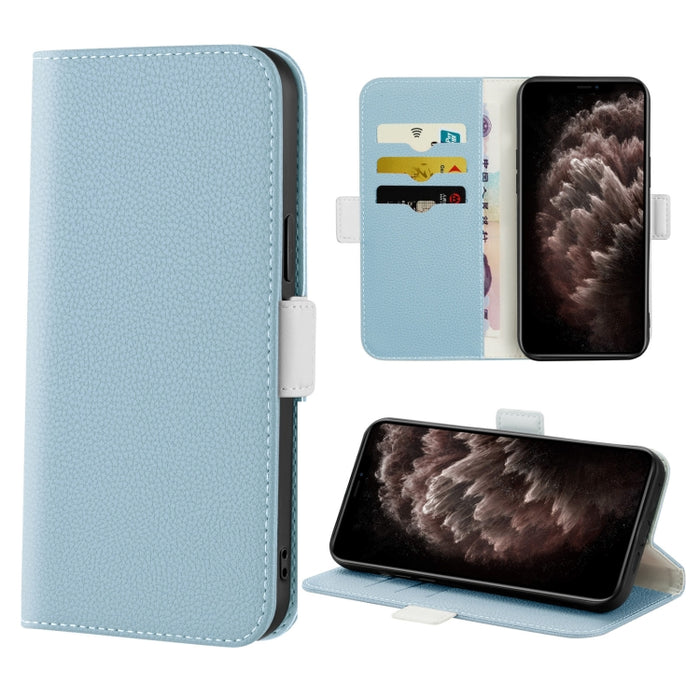 Estuche para teléfono de cuero con textura de lichi color caramelo