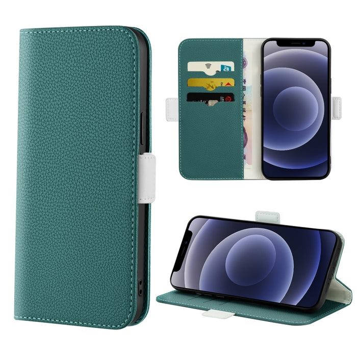 Estuche para teléfono de cuero con textura de lichi color caramelo