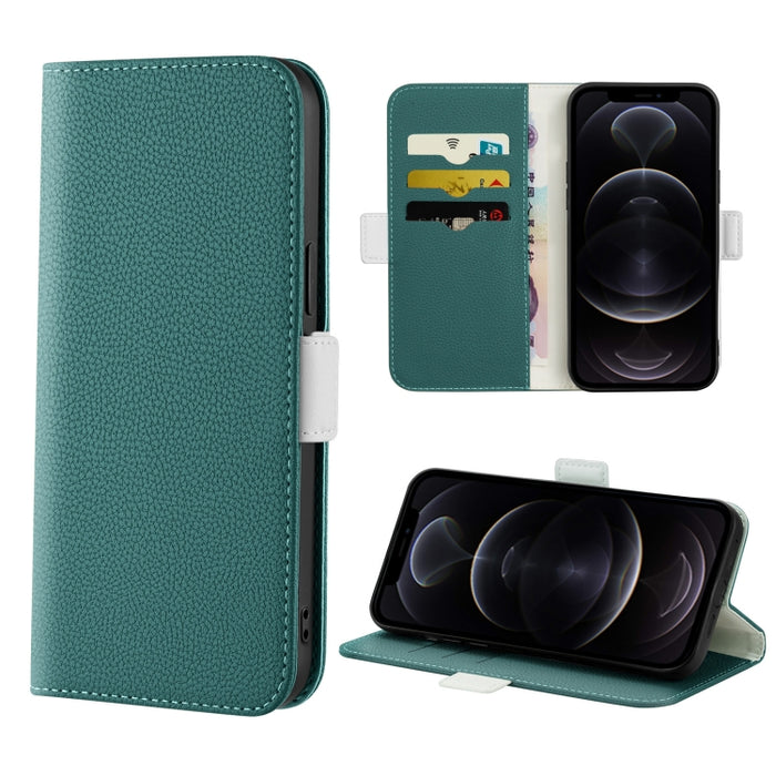 Estuche para teléfono de cuero con textura de lichi color caramelo