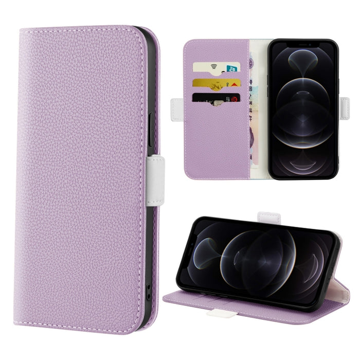Estuche para teléfono de cuero con textura de lichi color caramelo