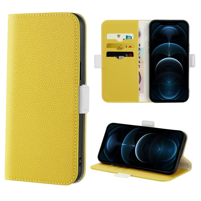 Estuche para teléfono de cuero con textura de lichi color caramelo