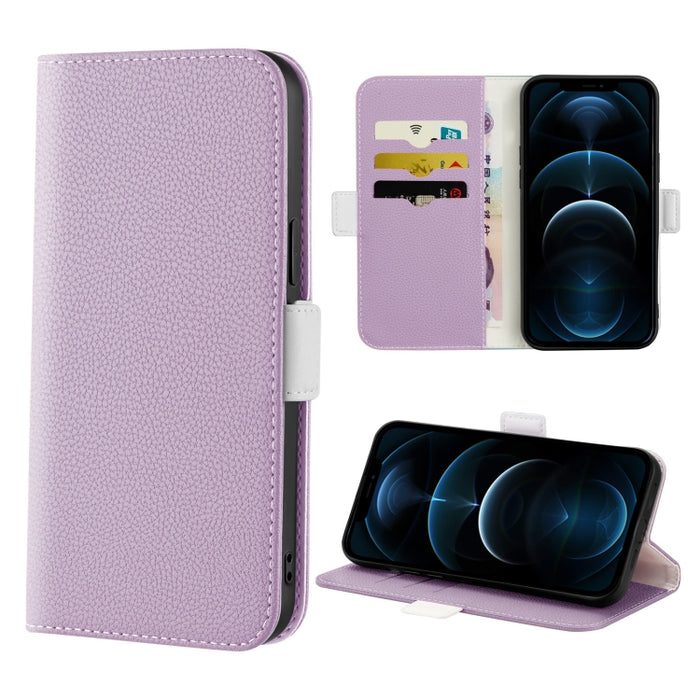 Estuche para teléfono de cuero con textura de lichi color caramelo