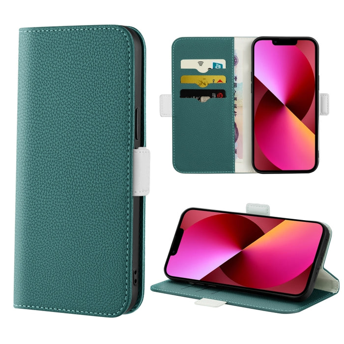 Estuche para teléfono de cuero con textura de lichi color caramelo