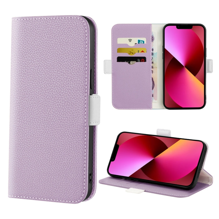 Estuche para teléfono de cuero con textura de lichi color caramelo