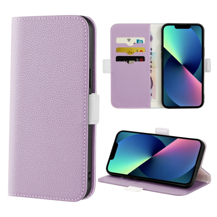 Estuche para teléfono de cuero con textura de lichi color caramelo