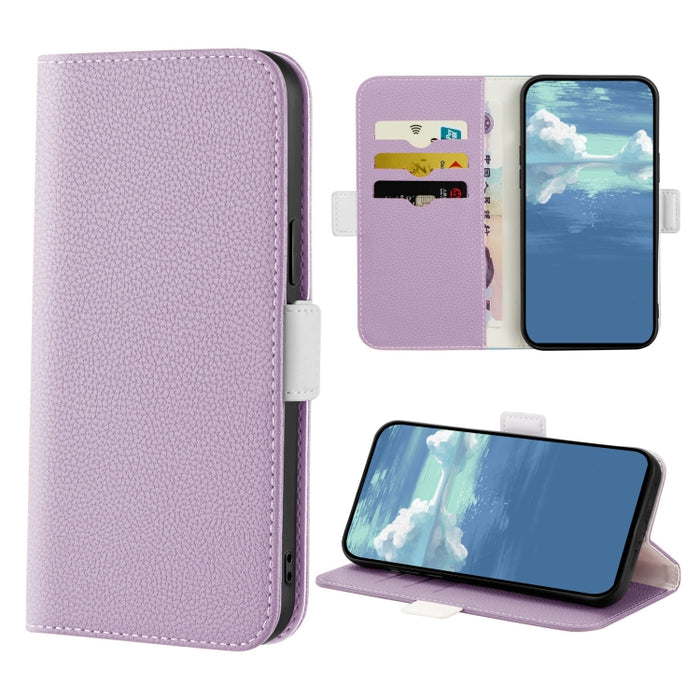 Estuche para teléfono de cuero con textura de lichi color caramelo