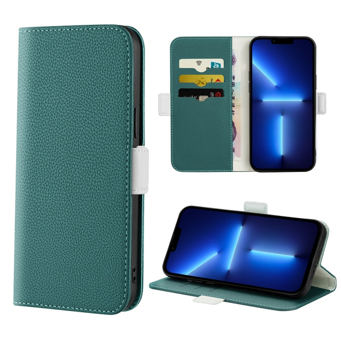 Estuche para teléfono de cuero con textura de lichi color caramelo