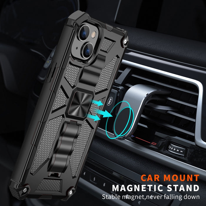 Funda protectora magnética para teléfono Armor a prueba de golpes TPU + PC con soporte