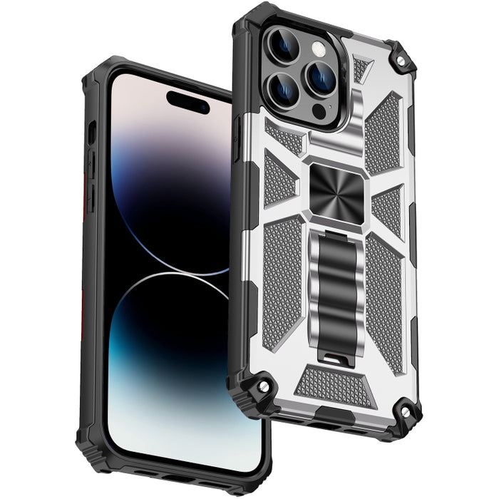Funda protectora magnética para teléfono Armor a prueba de golpes TPU + PC con soporte
