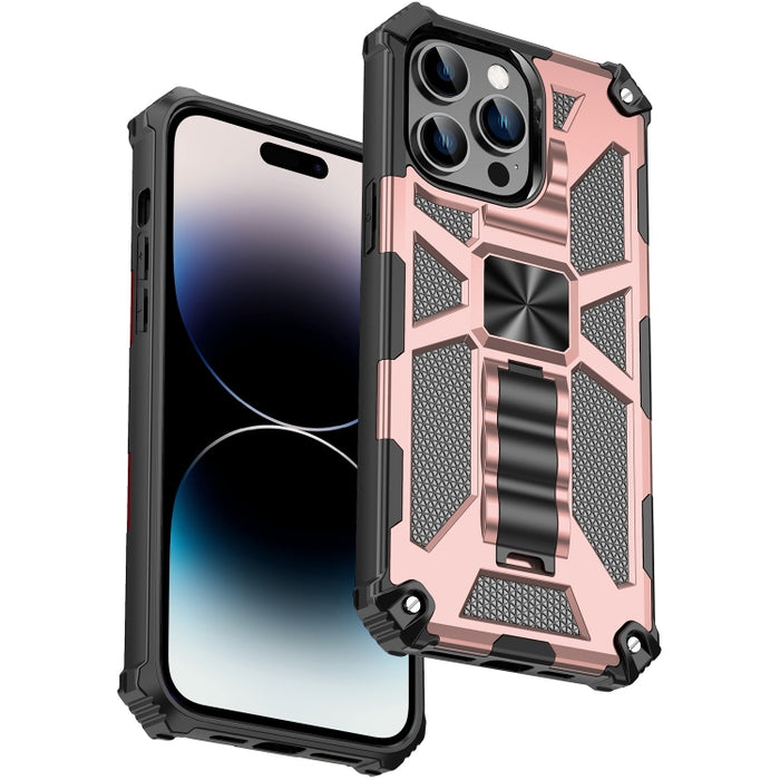 Funda protectora magnética para teléfono Armor a prueba de golpes TPU + PC con soporte