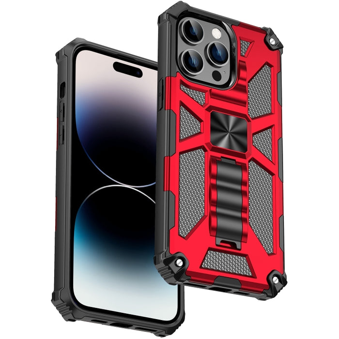 Funda protectora magnética para teléfono Armor a prueba de golpes TPU + PC con soporte