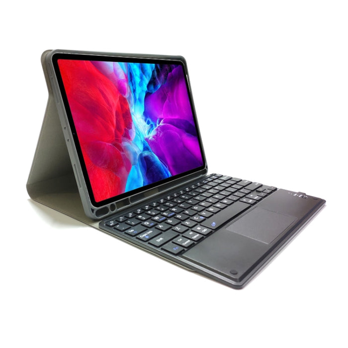Funda de cuero con tapa horizontal de TPU con teclado Bluetooth táctil desmontable para iPad Pro 11 2020/2018 con soporte y ranura para bolígrafo