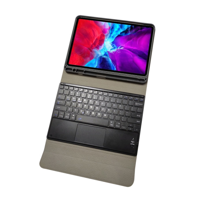 Funda de cuero con tapa horizontal de TPU con teclado Bluetooth táctil desmontable para iPad Pro 11 2020/2018 con soporte y ranura para bolígrafo