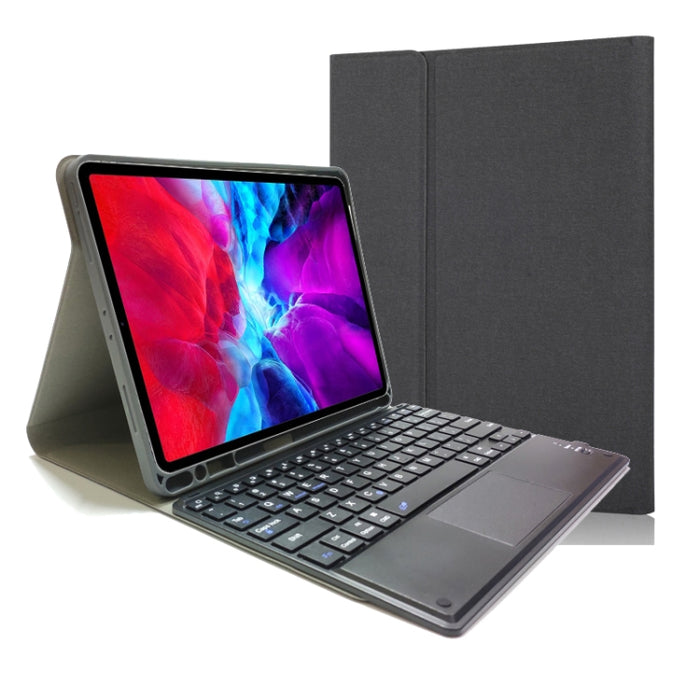 Funda de cuero con tapa horizontal de TPU con teclado Bluetooth táctil desmontable para iPad Pro 11 2020/2018 con soporte y ranura para bolígrafo