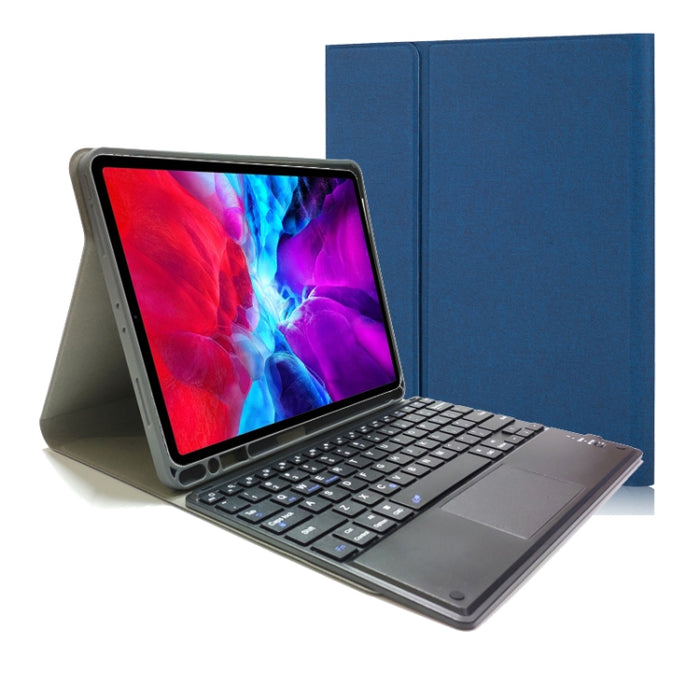 Funda de cuero con tapa horizontal de TPU con teclado Bluetooth táctil desmontable para iPad Pro 11 2020/2018 con soporte y ranura para bolígrafo