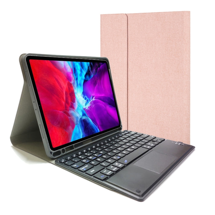 Funda de cuero con tapa horizontal de TPU con teclado Bluetooth táctil desmontable para iPad Pro 11 2020/2018 con soporte y ranura para bolígrafo