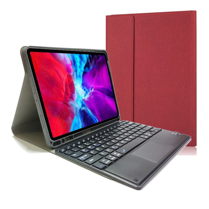 Funda de cuero con tapa horizontal de TPU con teclado Bluetooth táctil desmontable para iPad Pro 11 2020/2018 con soporte y ranura para bolígrafo