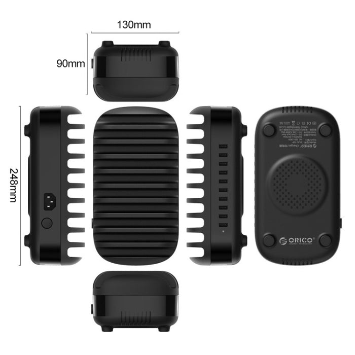 ORICO DUK-10P-DX 120W 5V 2.4A Estación de carga USB de 10 puertos,