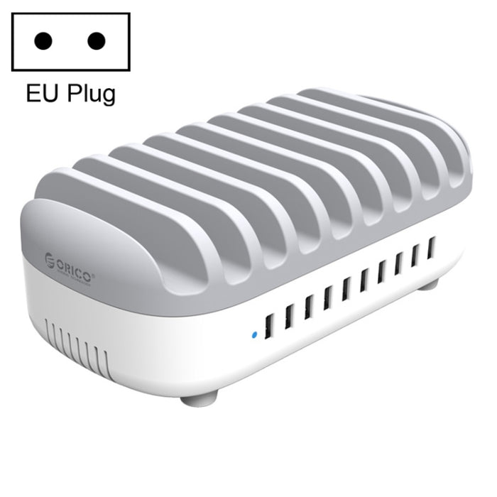 ORICO DUK-10P-DX 120W 5V 2.4A Estación de carga USB de 10 puertos,