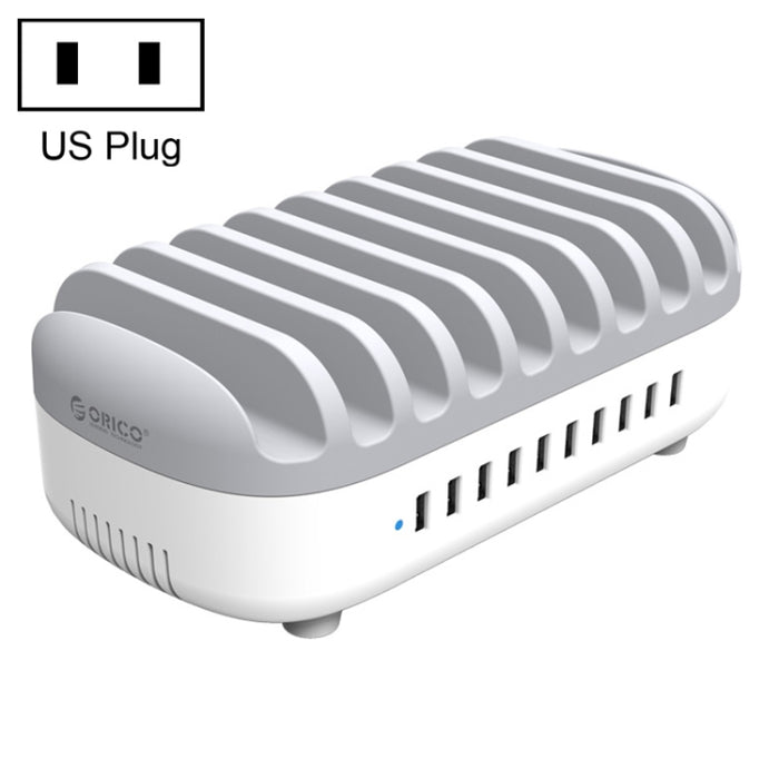 ORICO DUK-10P-DX 120W 5V 2.4A Estación de carga USB de 10 puertos,
