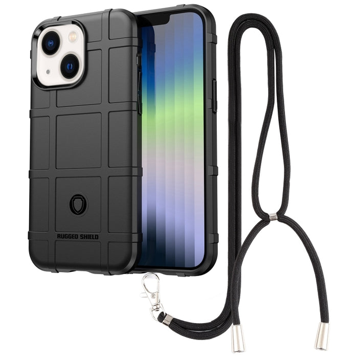 Estuche para teléfono de TPU con escudo resistente y cordón