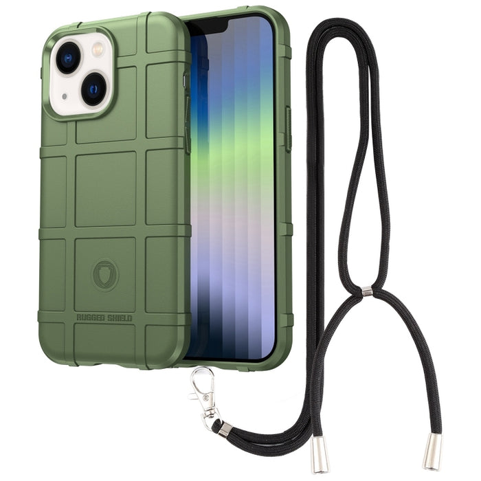 Estuche para teléfono de TPU con escudo resistente y cordón