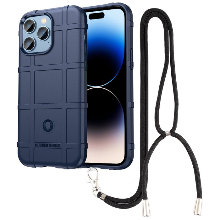 Estuche para teléfono de TPU con escudo resistente y cordón