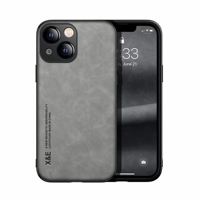 Estuche para teléfono con respaldo de cuero magnético Skin Feel