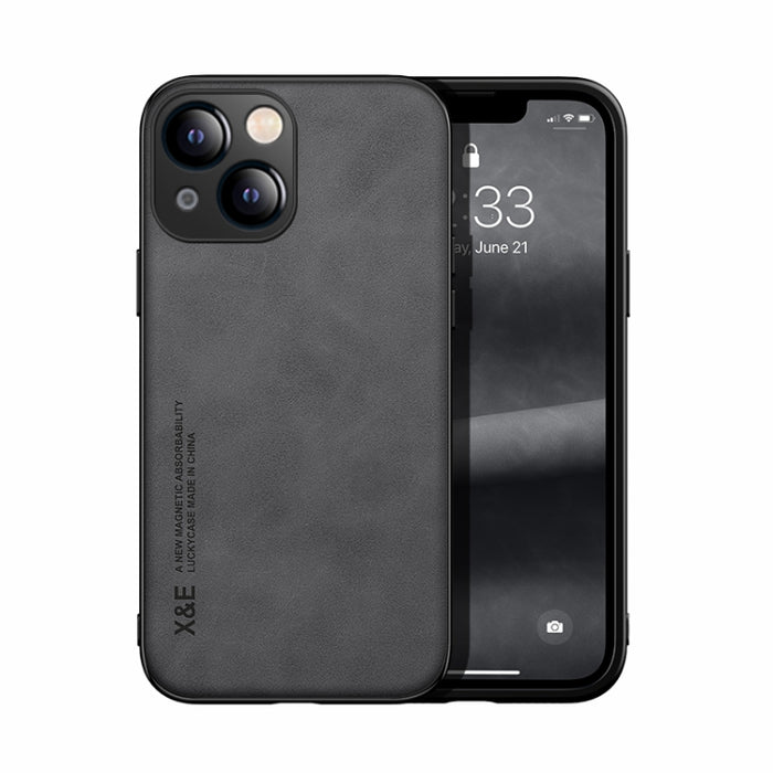 Estuche para teléfono con respaldo de cuero magnético Skin Feel