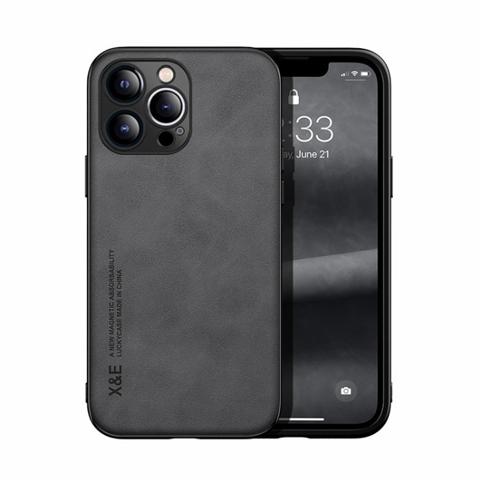 Estuche para teléfono con respaldo de cuero magnético Skin Feel