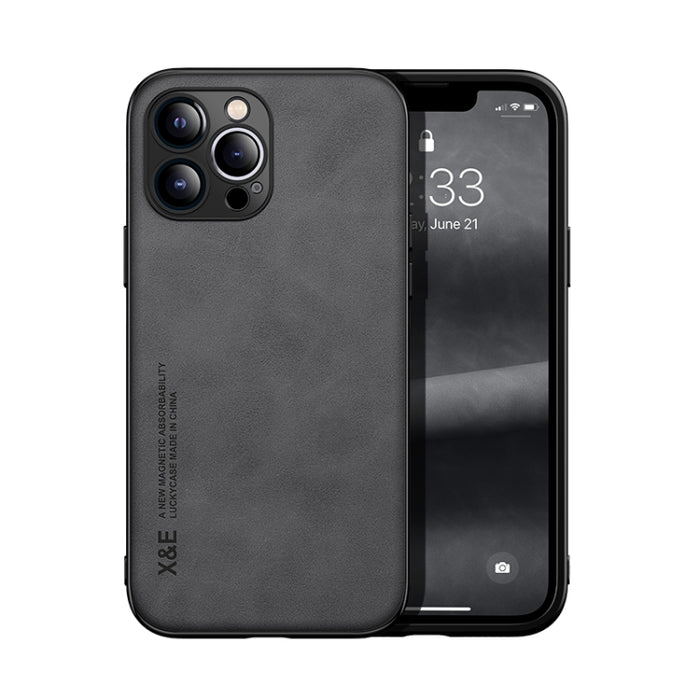 Estuche para teléfono con respaldo de cuero magnético Skin Feel