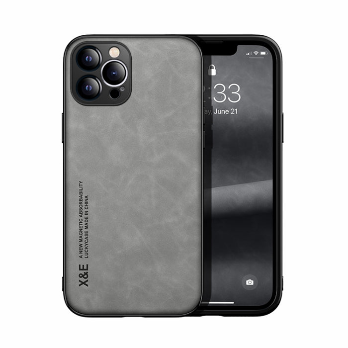 Estuche para teléfono con respaldo de cuero magnético Skin Feel