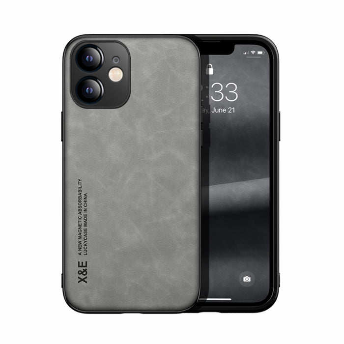 Estuche para teléfono con respaldo de cuero magnético Skin Feel